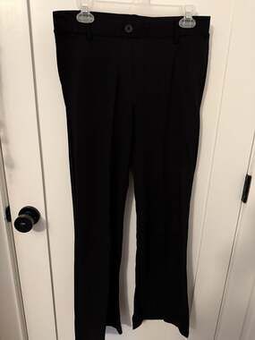 Betabrand Yoga Dress Pant Straight Leg Trousers Black Petite Medium